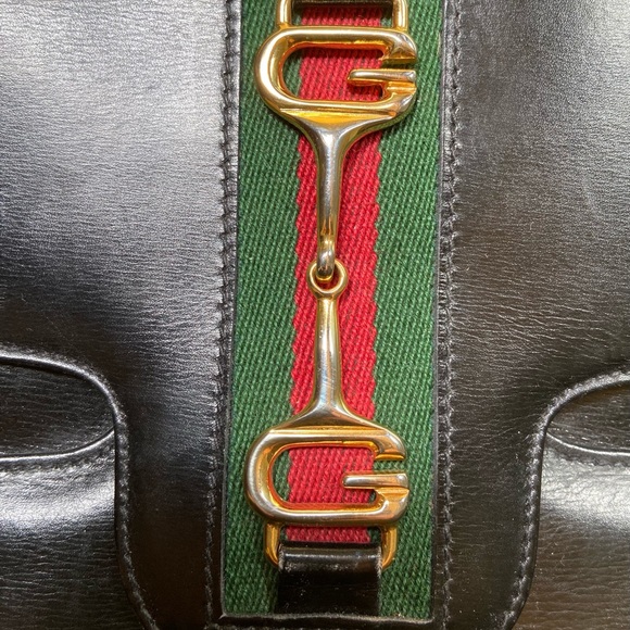 Vintage Gucci sherry horse-bit 2 way stripe purse - Picture 4 of 5